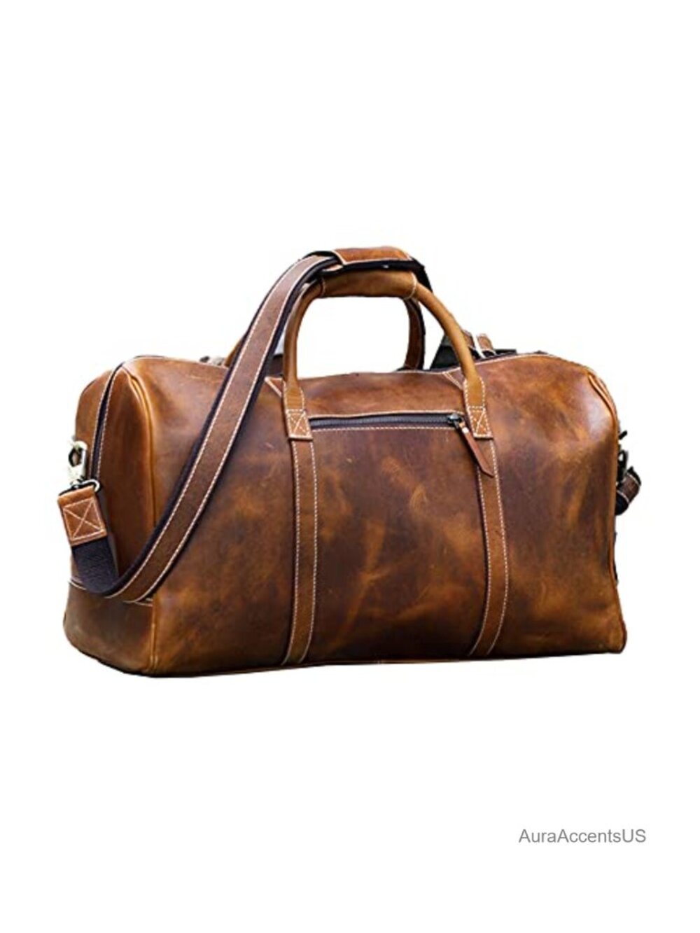 Buffalo Leather Duffle Bag Travel Gym Sports Holdall YKK Zippers